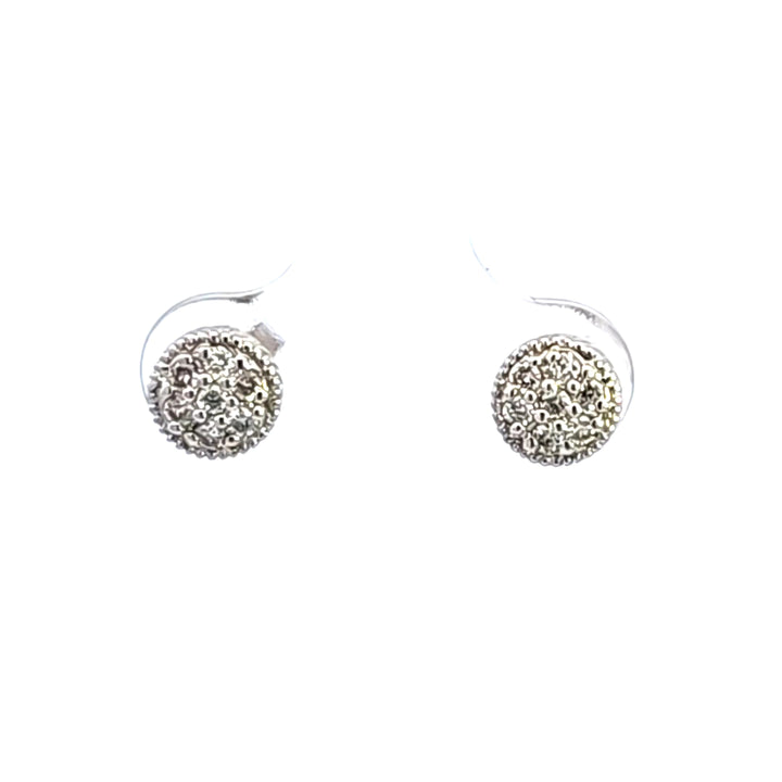 14KW Diamond Cluster Earrings