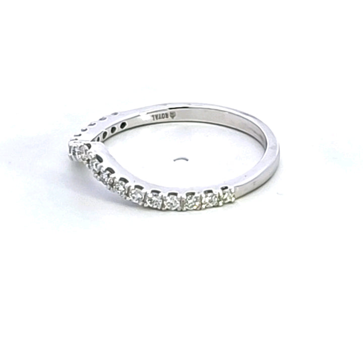 14KW Diamond Contour Wedding Band