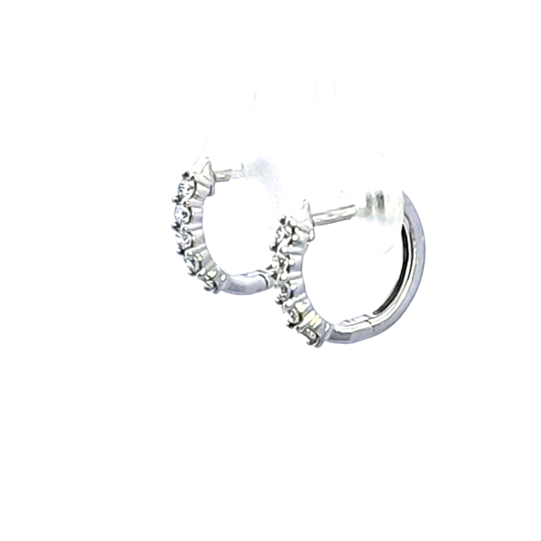 14KW Diamond Hoop Earrings