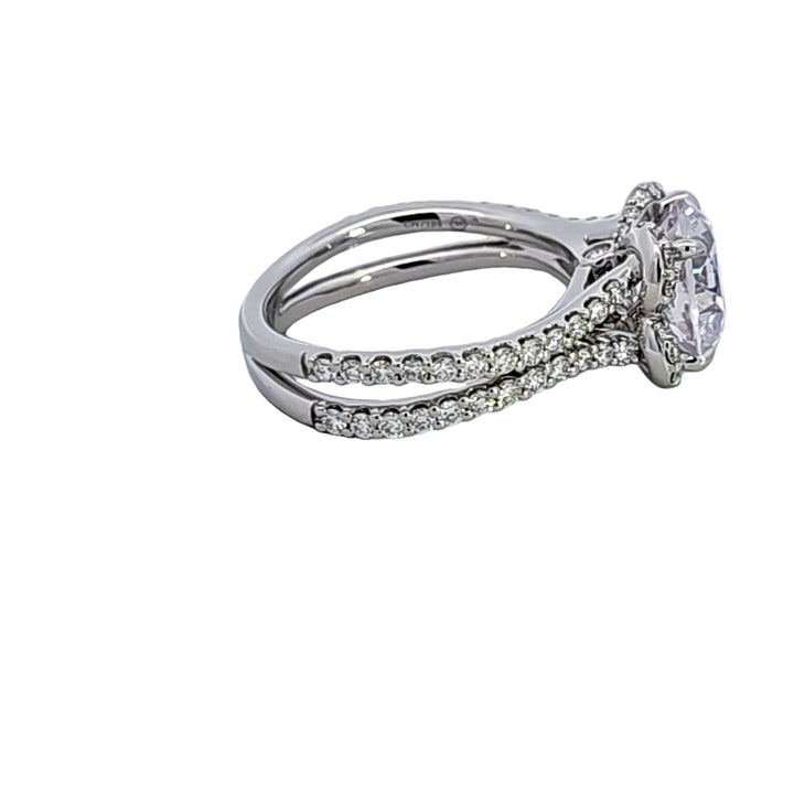 Platinum Diamond Semi Mount Engagement Ring