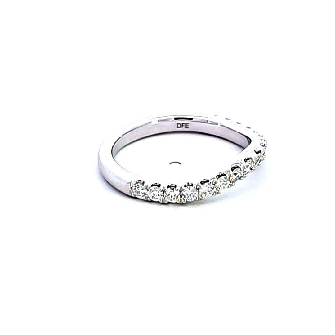 14KW Diamond Contour Wedding Band