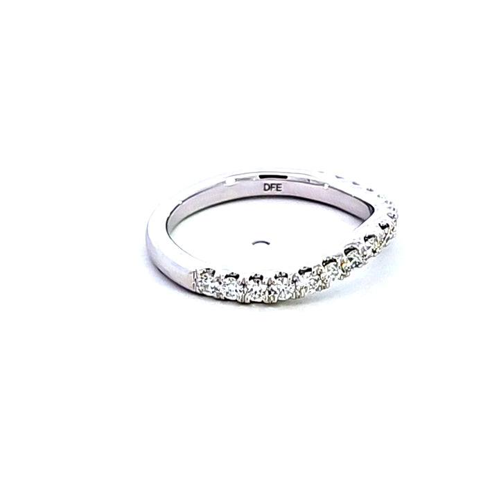 14KW Diamond Contour Wedding Band