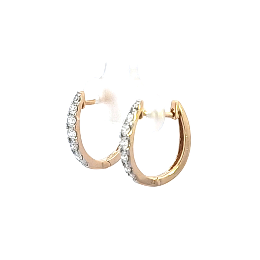 14KY Diamond Hoop Earrings