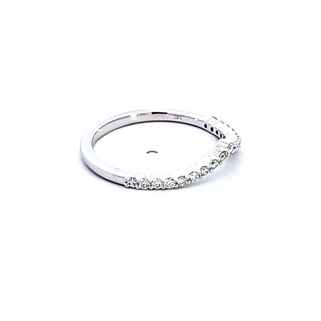 14KW Diamond Contour Wedding Band