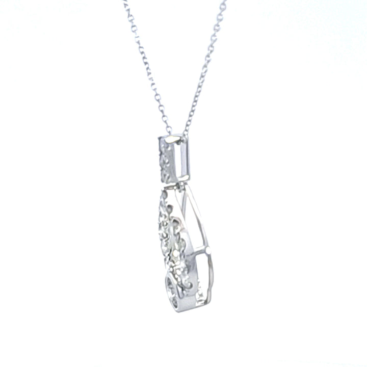 14KW Diamond Teardrop Pendant