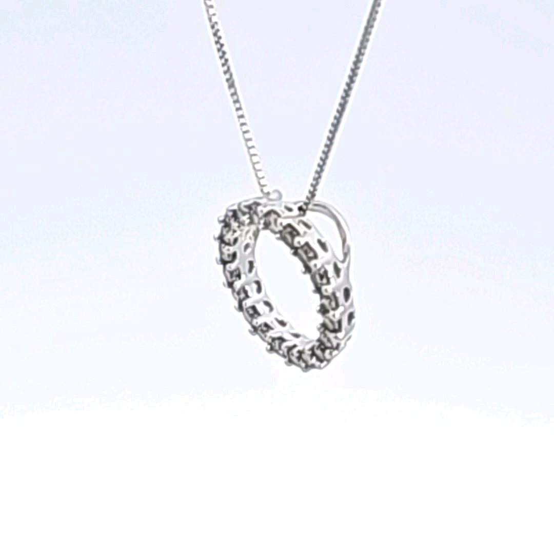 14KW Diamond Circle Pendant