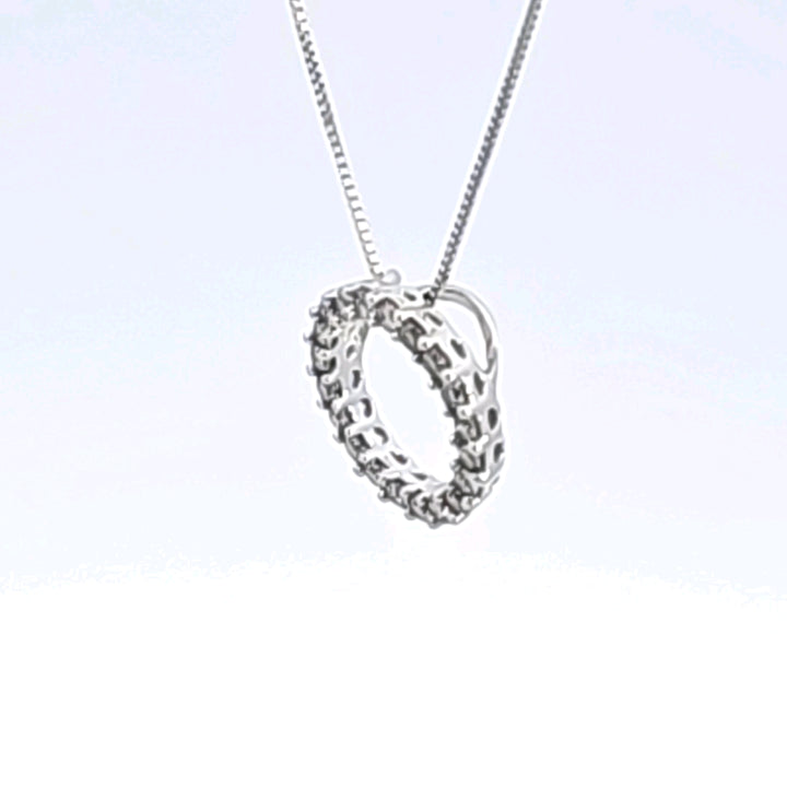 14KW Diamond Circle Pendant