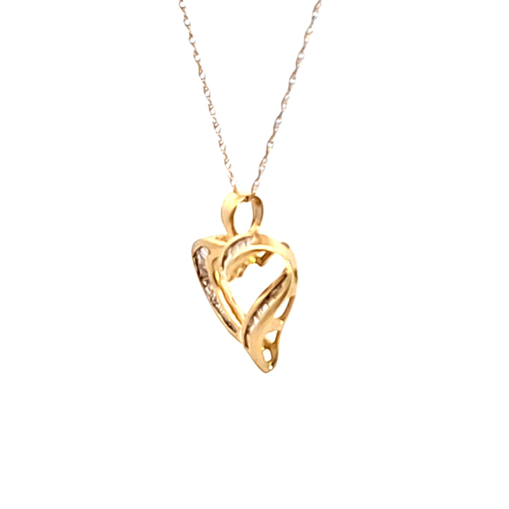14KY Diamond Heart Pendant