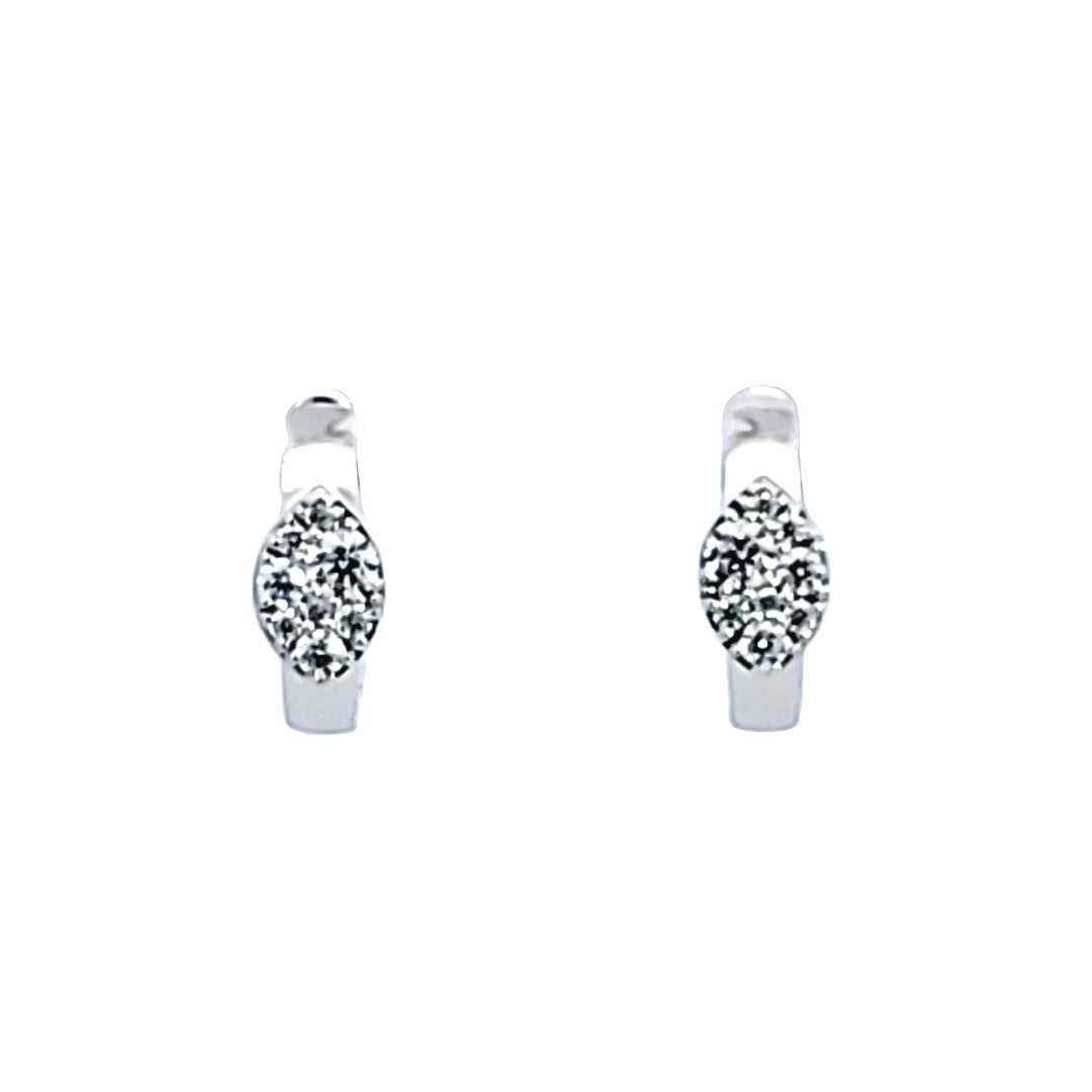 18KW Hearts on Fire "Tessa Navette Huggie" Earrings