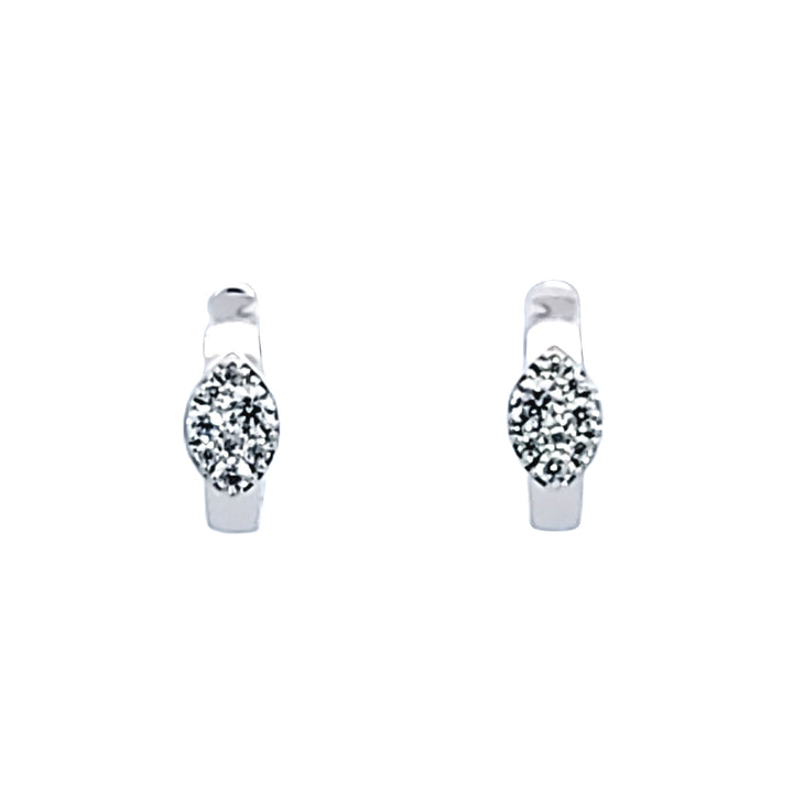 18KW Hearts on Fire "Tessa Navette Huggie" Earrings