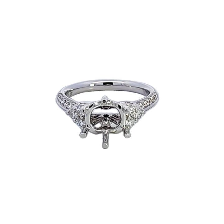 18KW Diamond Semi Mount Engagement Ring