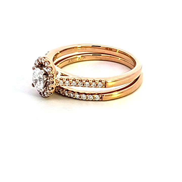 14KR Diamond Wedding Set