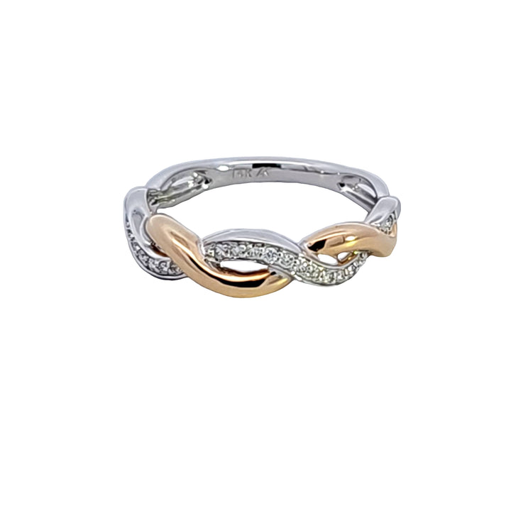 14KTT Diamond Infinity Band