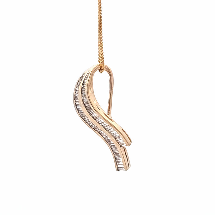 14KY Diamond Slide Estate Pendant