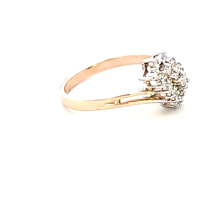 14KTT Diamond Cluster Estate Ring