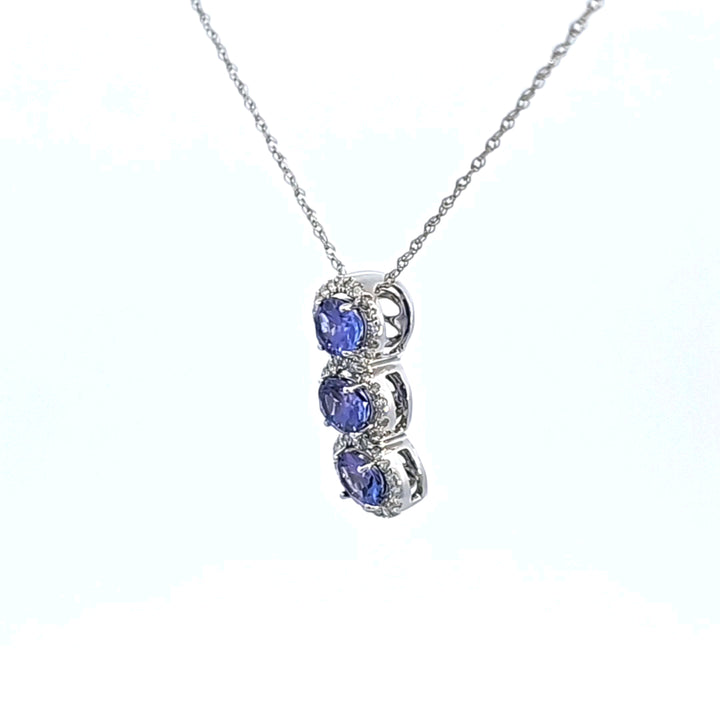 14KW Tanzanite and Diamond Pendant