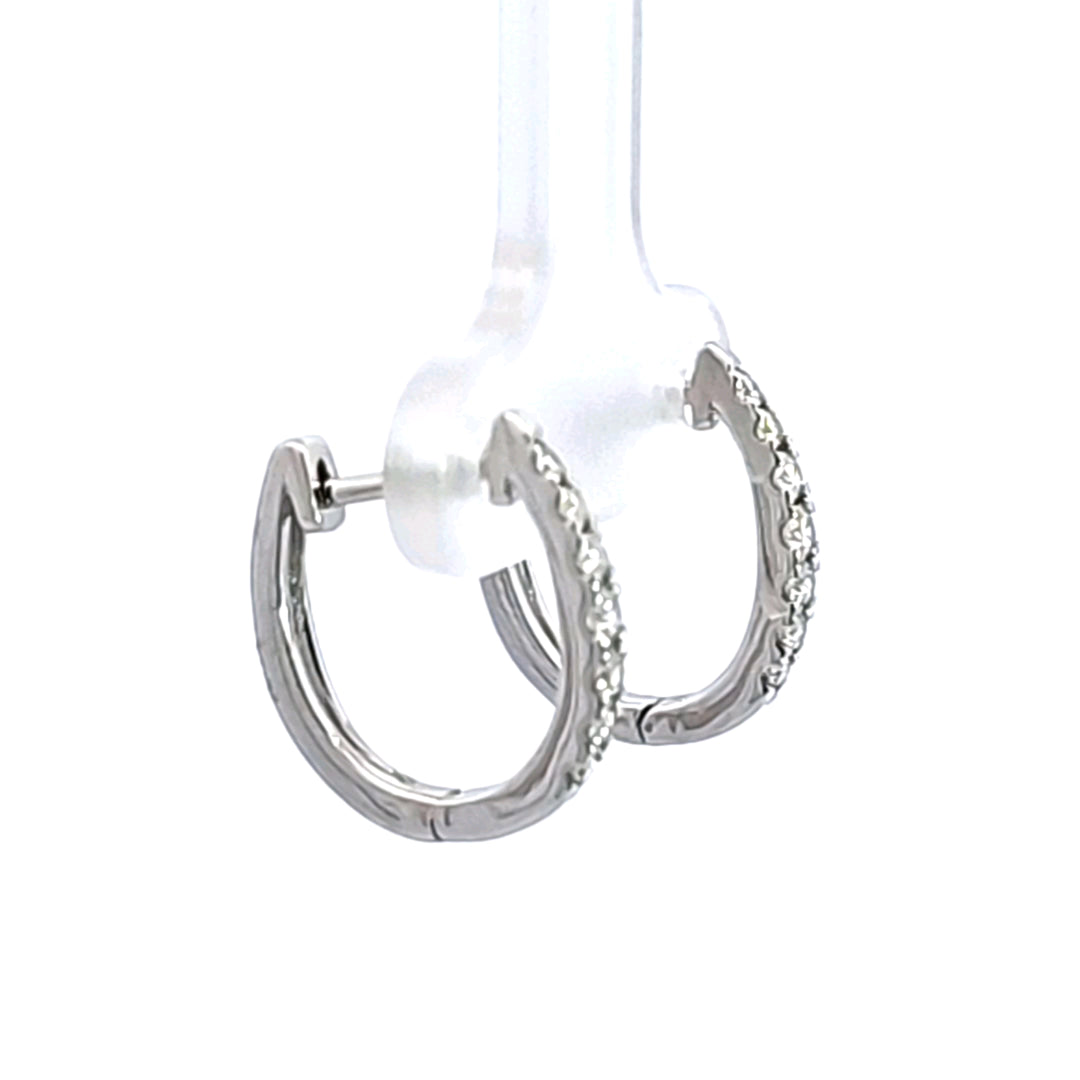 14KW Diamond Hoop Earrings