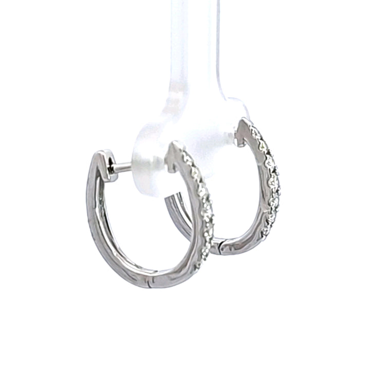 14KW Diamond Hoop Earrings