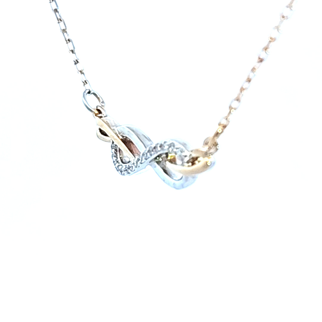 10KTT Diamond Infinity Necklace