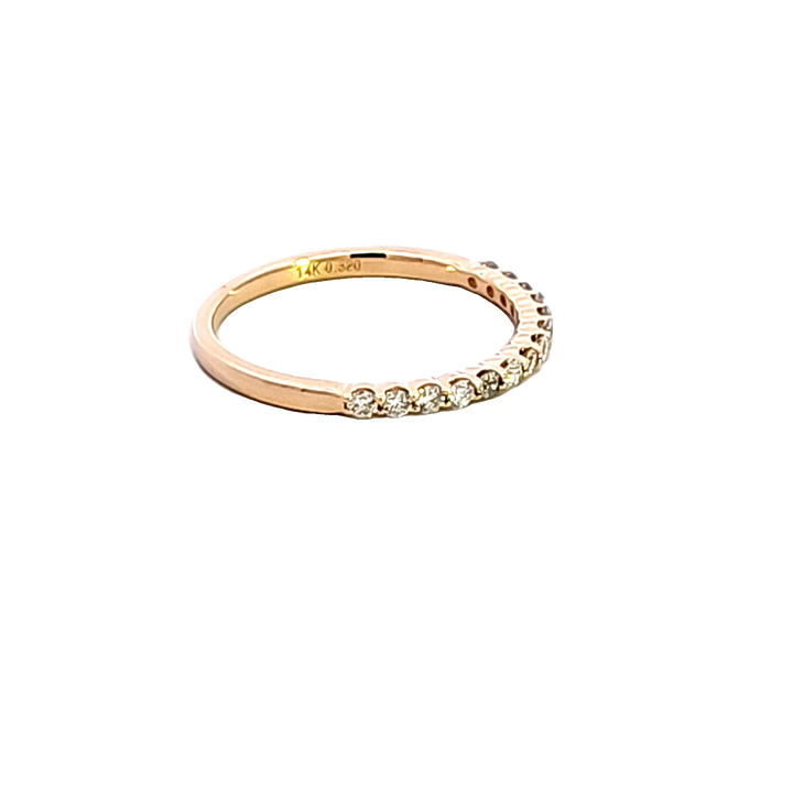 14KY Common Prong Diamond Wedding Band