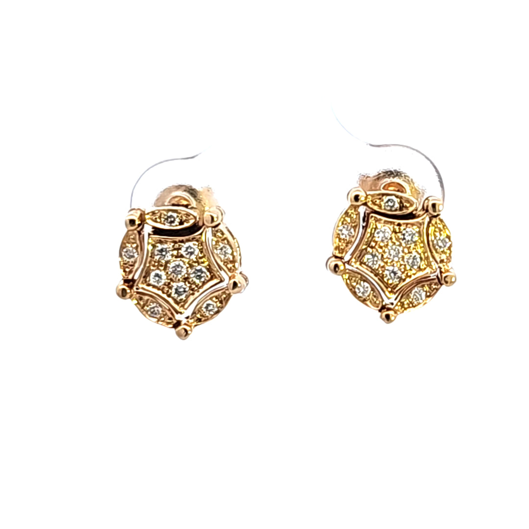 14KY Diamond Estate Earrings