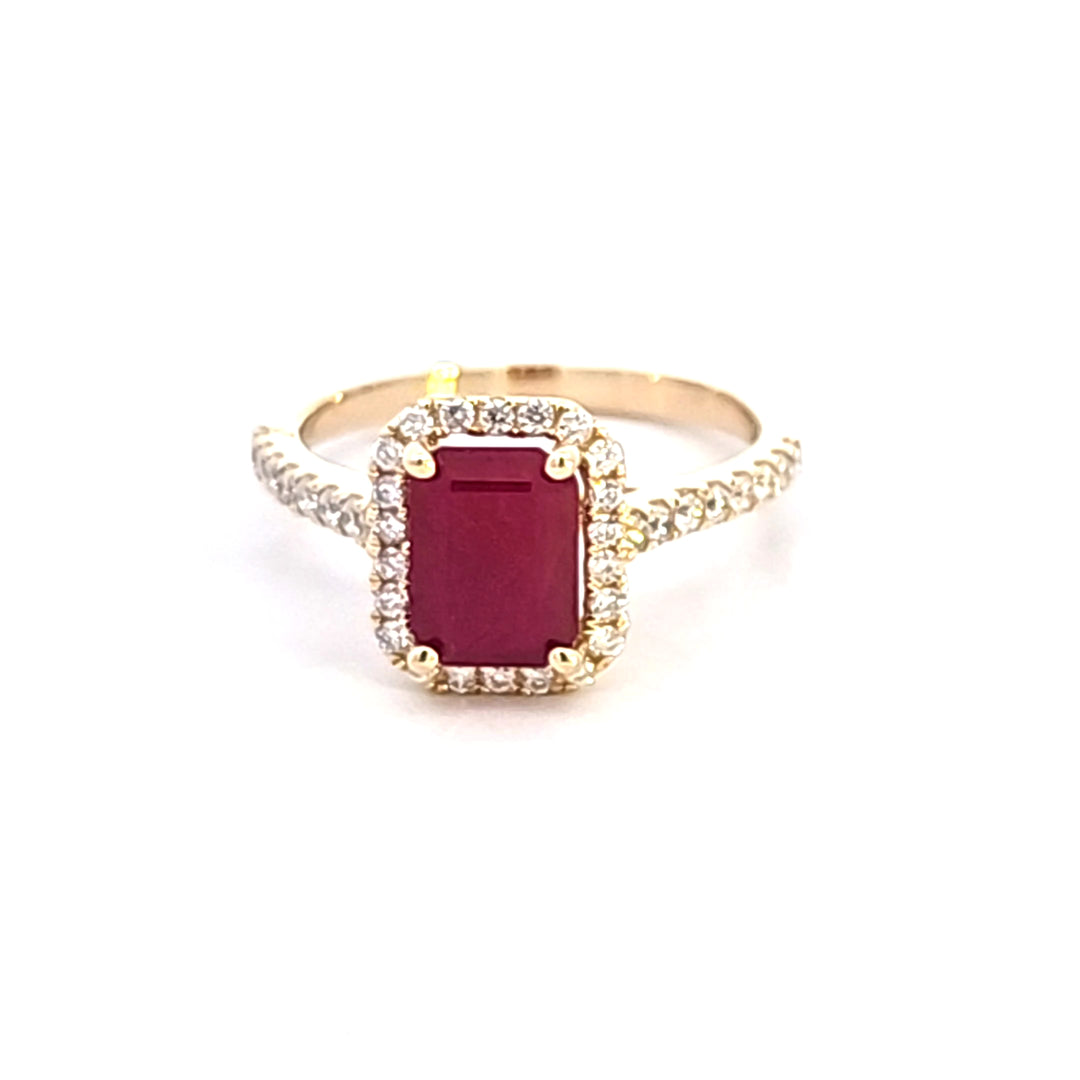 14KY Ruby and Diamond Fashion Ring