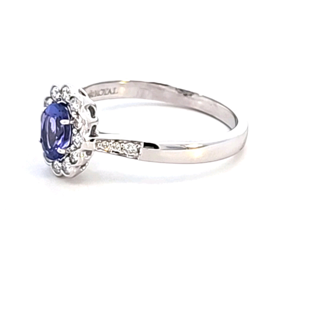 14KW Tanzanite and Diamond Ring