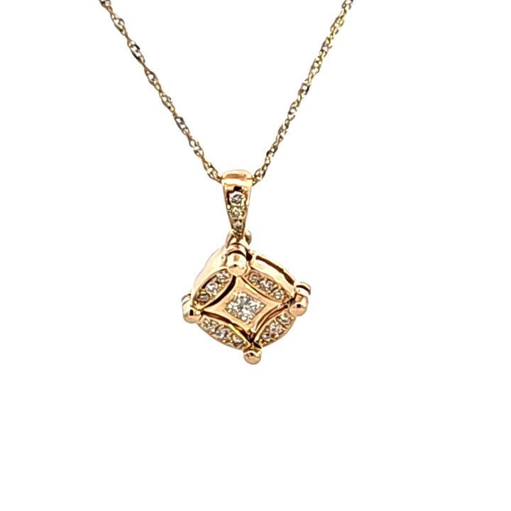 14KY Diamond Estate Pendant