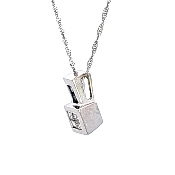 14KW Diamond and Sapphire Pendant