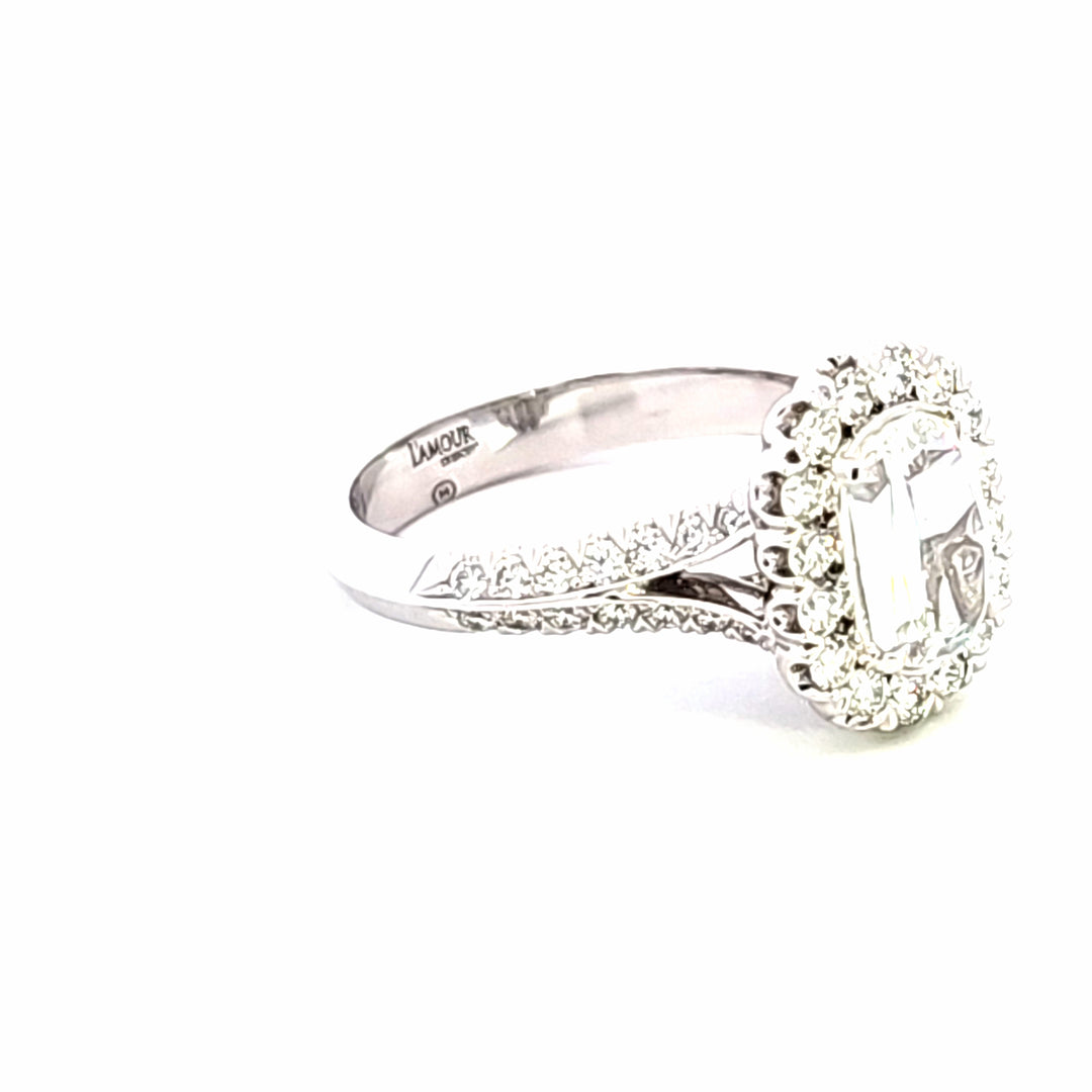 14KW Crisscut Classic Diamond Engagement Ring