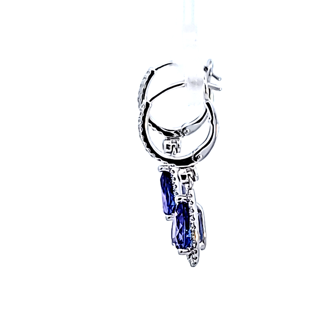 14KW Tanzanite and Diamond Earrings