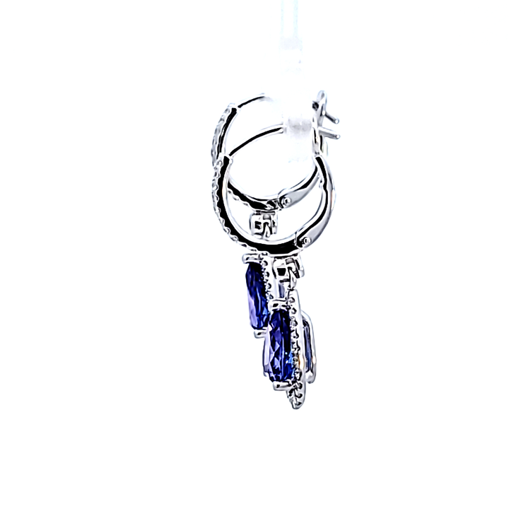 14KW Tanzanite and Diamond Earrings