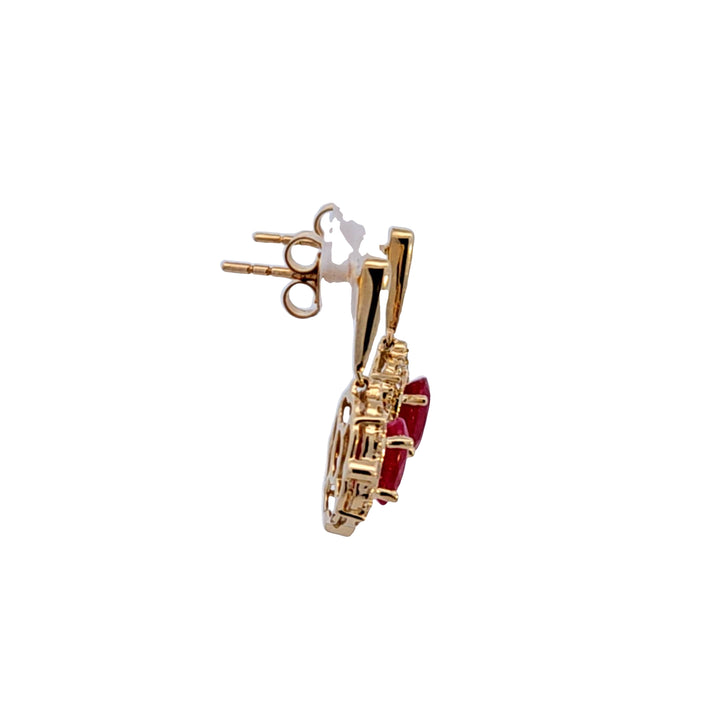 14KY Ruby and Diamond Earrings