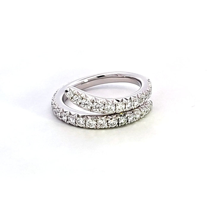 Platinum Hearts on Fire Vela Double Row Pave Ring