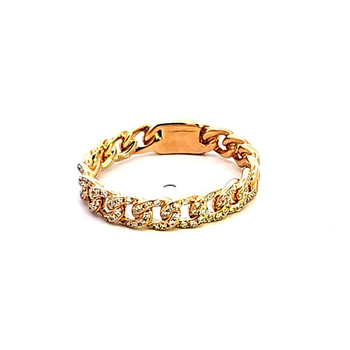 14KY Diamond Link Fashion Ring