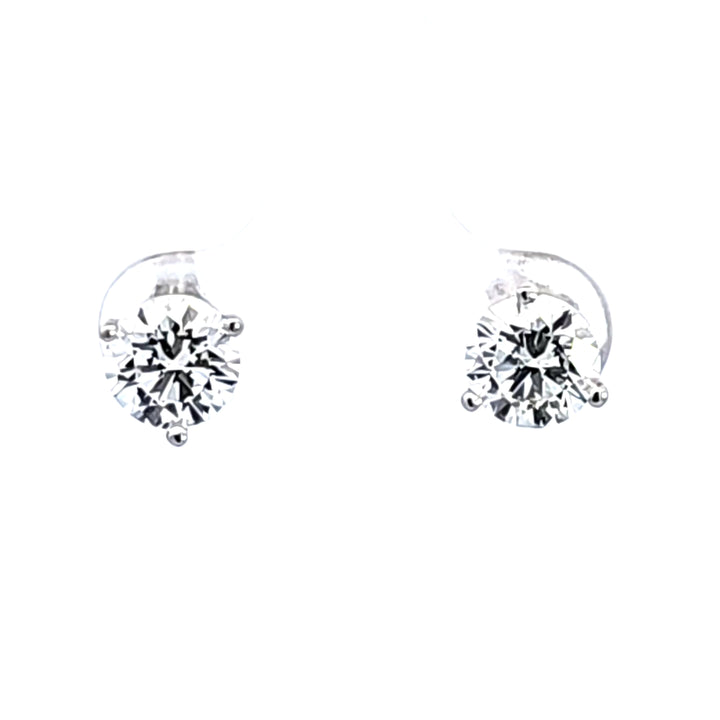 14KW 1.96 ctw Lab Created Diamond Stud Earrings