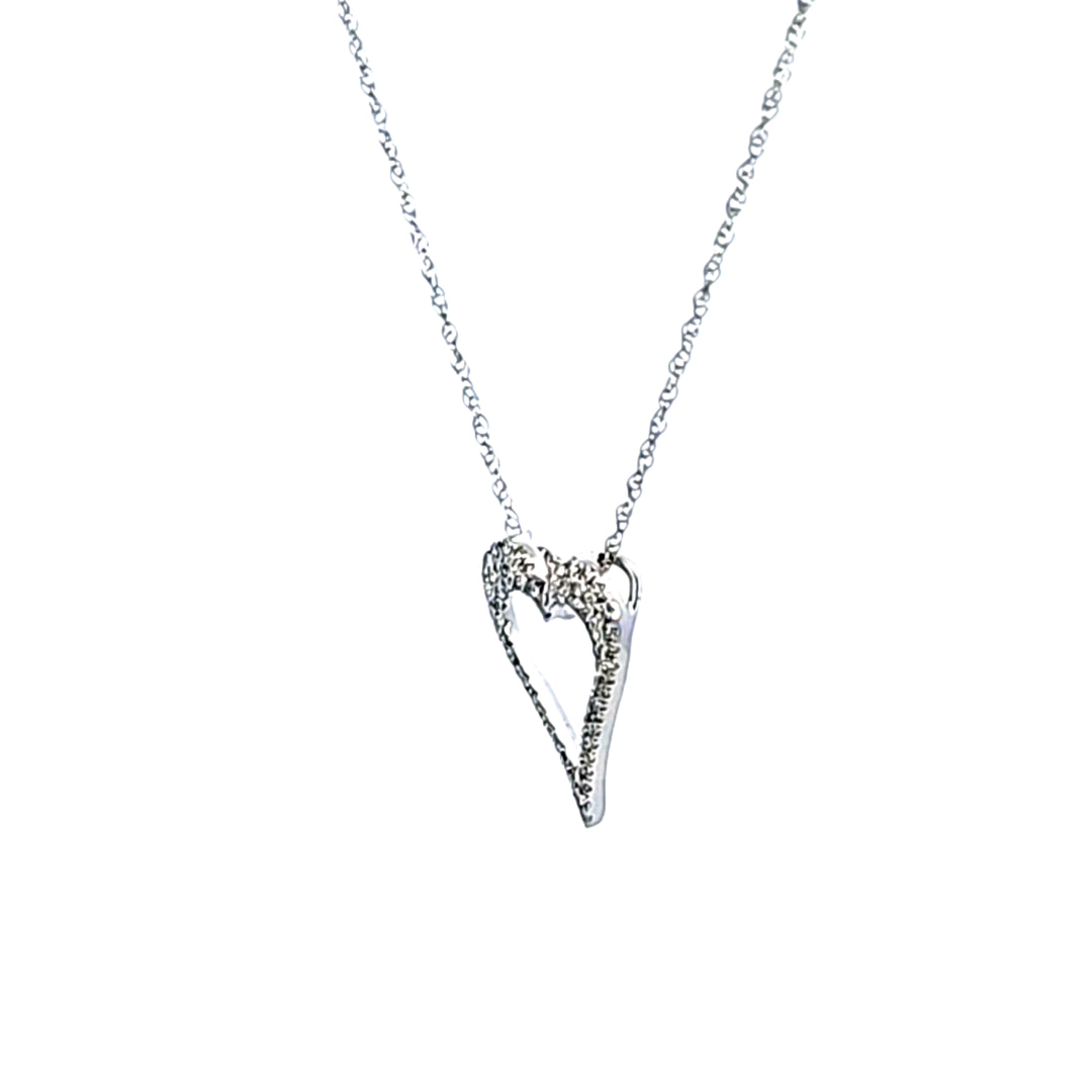 14KW Diamond Heart Necklace
