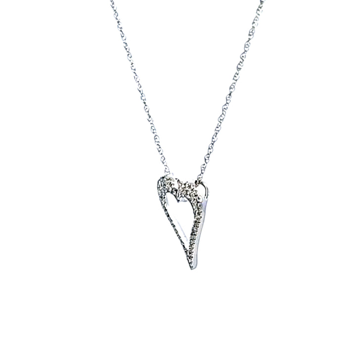 14KW Diamond Heart Necklace