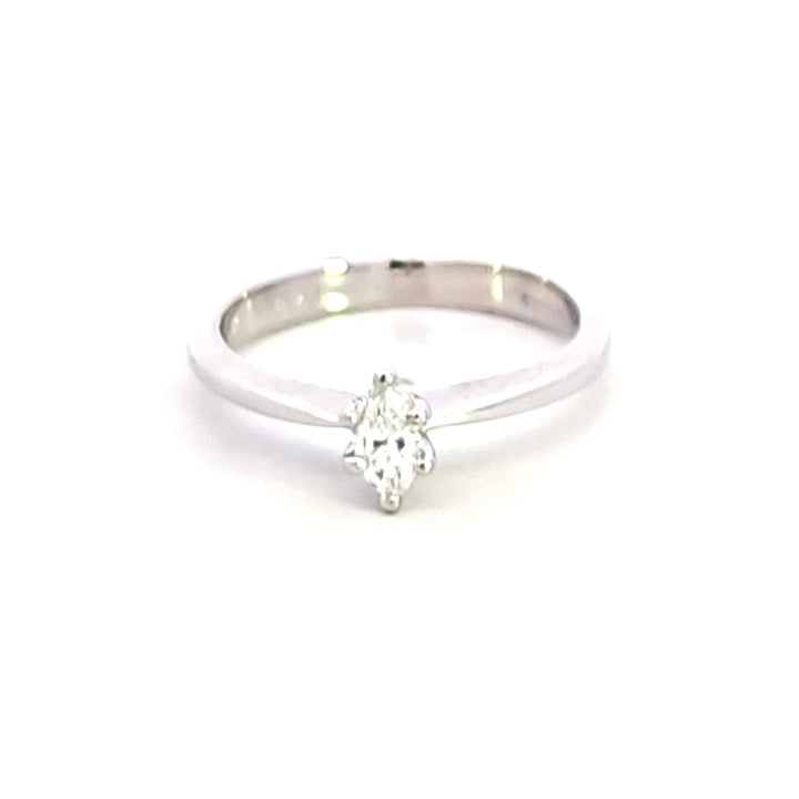 14KW .25 ct Marquise Solitaire Engagement Ring