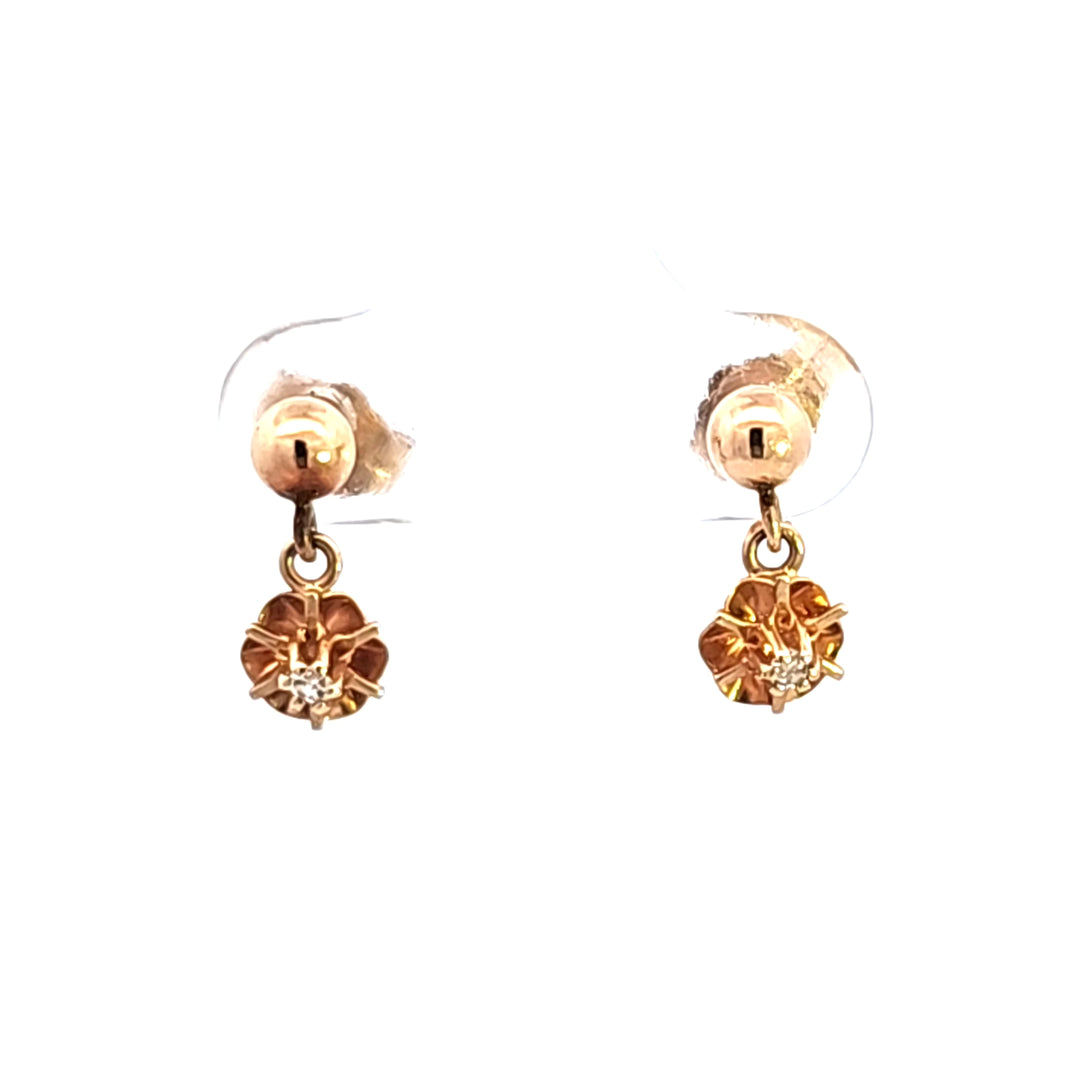 14KY Diamond Estate Earrings
