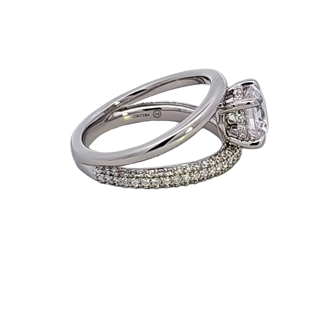 Platinum Diamond Semi Mount Engagement Ring
