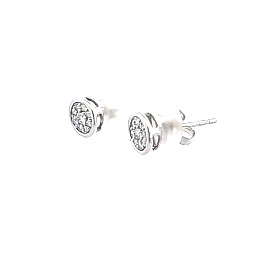 14KW Diamond Cluster Earrings