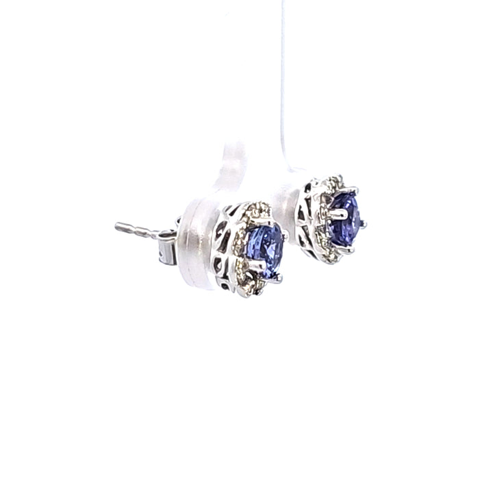 14KW Tanzanite and Diamond Earrings