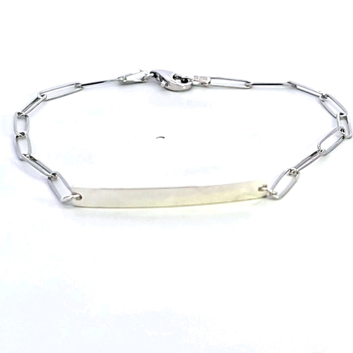 Sterling Silver Engravable Skinny Bar Bracelet