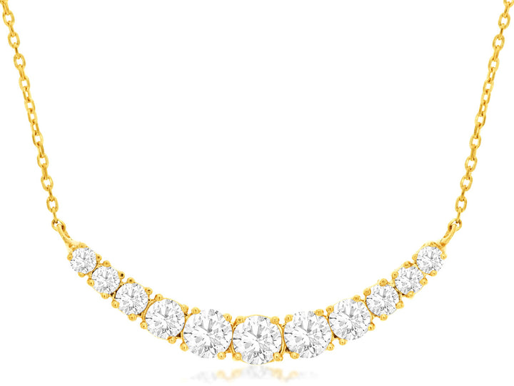14KY Diamond Curve Necklace