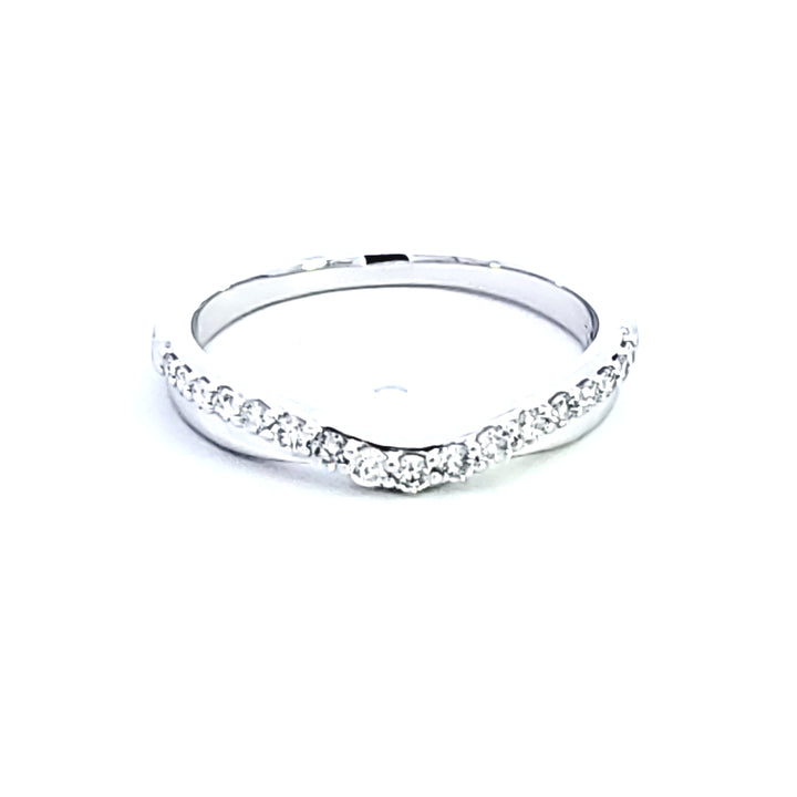 14KW Diamond Contour Wedding Band