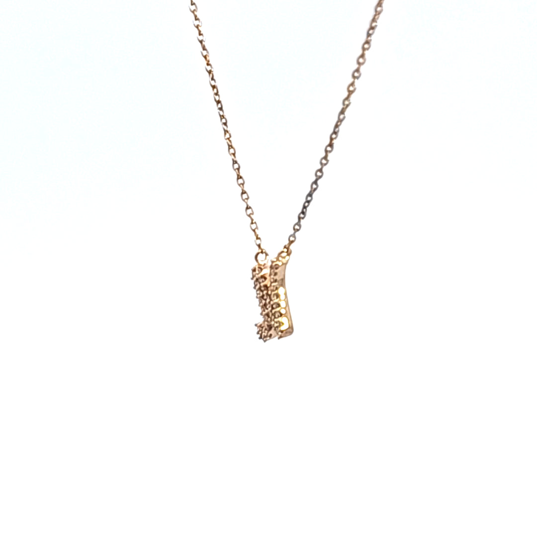 10KY Diamond Initial N Necklace