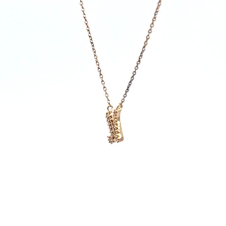 10KY Diamond Initial N Necklace