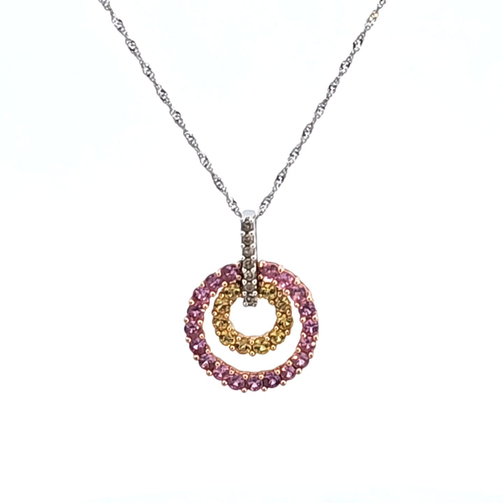 14KTT Sapphire and Diamond Estate Pendant