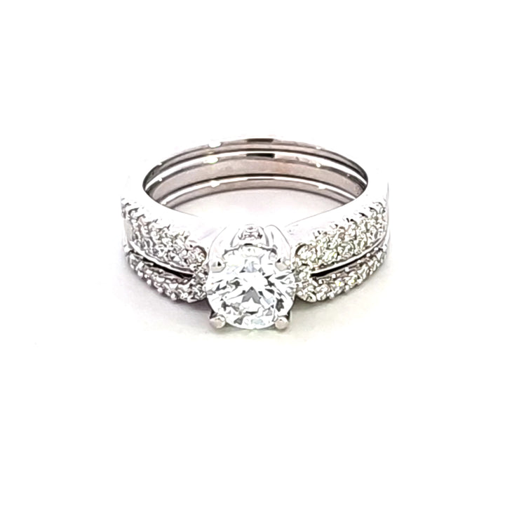 18KW Lab Grown Diamond Wedding Set